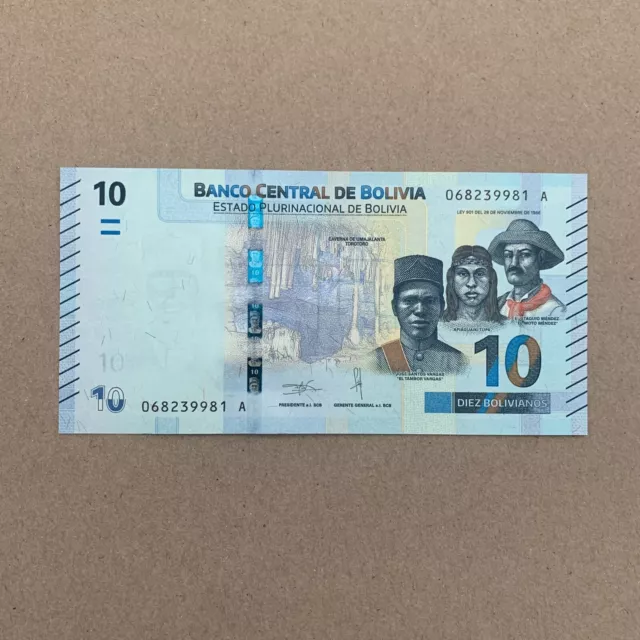 Bolivia, 10 Bolivianos Banknote 2018 Bolivian Currency Paper Money South America