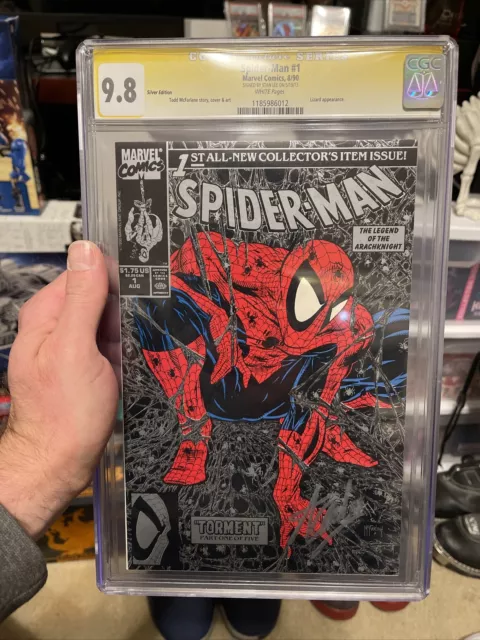 Spider-Man #1 Cgc 9.8 Rare Silver Edition Signed Only By Stan Lee! Beautiful.