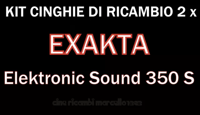 ★ KIT CINGHIE DI RICAMBIO 2 x PROIETTORE SUPER 8 mm EXAKTA SOUND 350 S ★