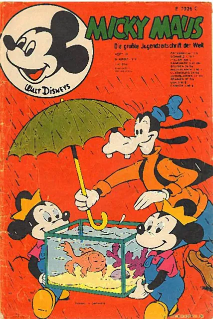 Micky Maus Nr 10 Ehapa Verlag 1974 Disney