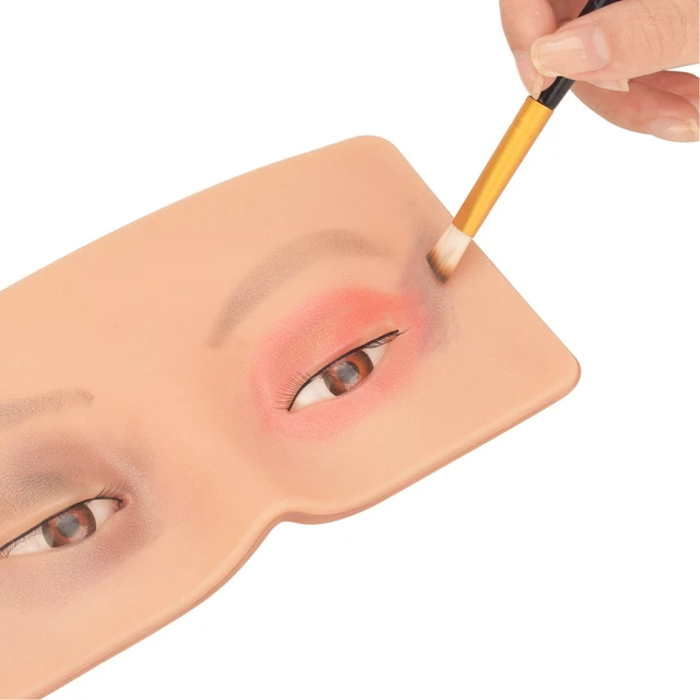 Tabla de entrenamiento de silicona cara y ojos 3D práctica sombra de ojos
