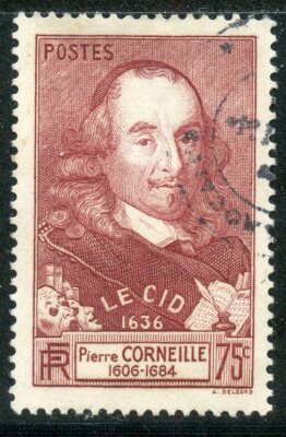 PHOTO CONTRACTUELLE TIMBRE FRANCE OBLITERE N° 335 CORNEILLE LE CID 