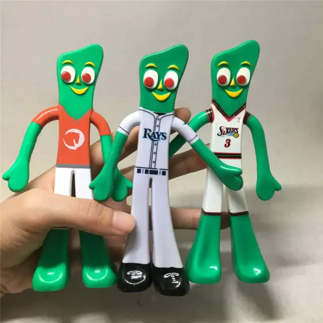 3pcs NJ Croce Colorful Gumby Bendable Poseable Figure Toy