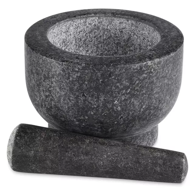 Jamie Oliver Kitchen Tool Premium Granite Stone Mortar Bowl and Pestle Gift