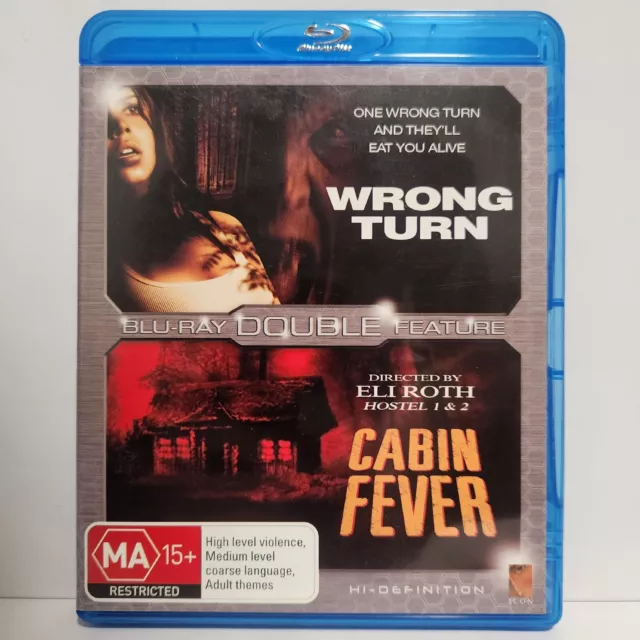 Wrong Turn & Cabin Fever (2002-2003) Region Free A B C *Good Condition* Blu-Ray