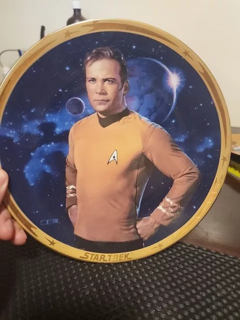 Kirk 25th Anniversary Commemorative Plate Star Trek 1991 Hamilton Collection