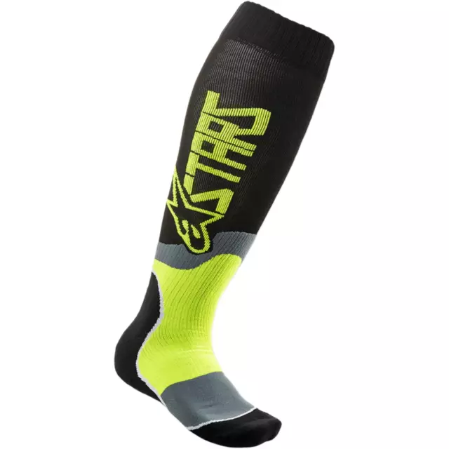 Alpinestars MX PLUS-2 Socks BLACK YELLOW FLUO