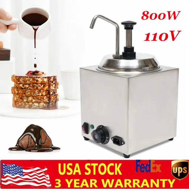 2.6 Qt. Electric Counter Nacho Cheese Sauce Warmer Dispenser 800W Large Capacity
