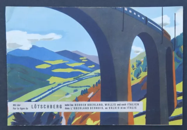 Brochure touristique 1920 LOTSCHBERG Suisse OBERLAND VALAIS Switerland