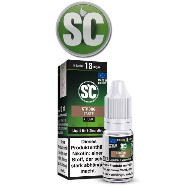 SC E-Zigaretten Liquid Strong Taste Tabak - 0, 3, 6, 12 oder 18 mg/ml