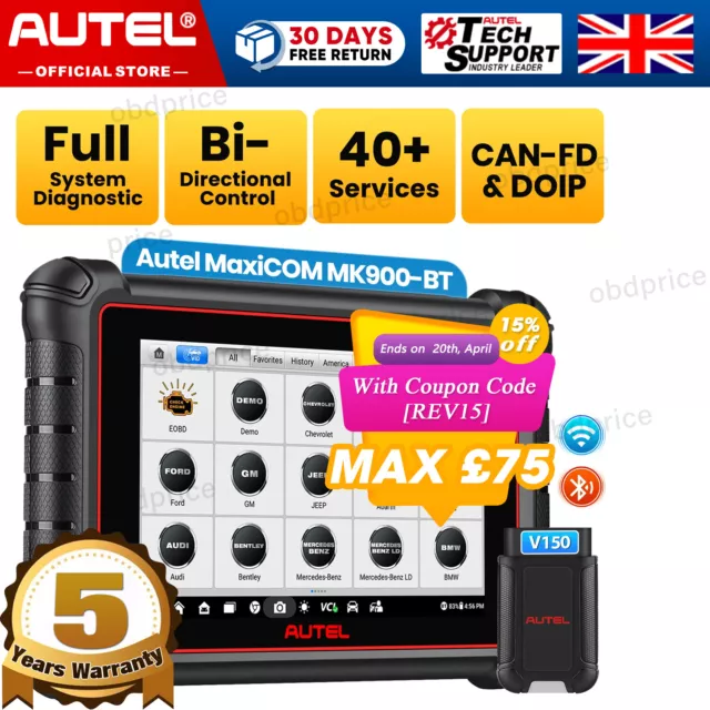 2024 Autel MaxiCOM MK900-BT Bidirectional Tool Upgraded of MK808BT/ MK808S