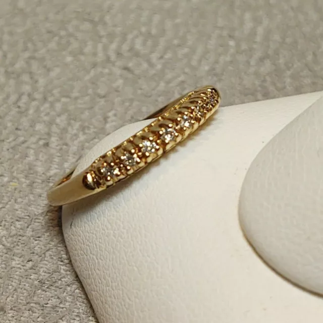 New KASPAR & ESH 14kt Yellow Gold Diamond 7 Stone Anniversary Band