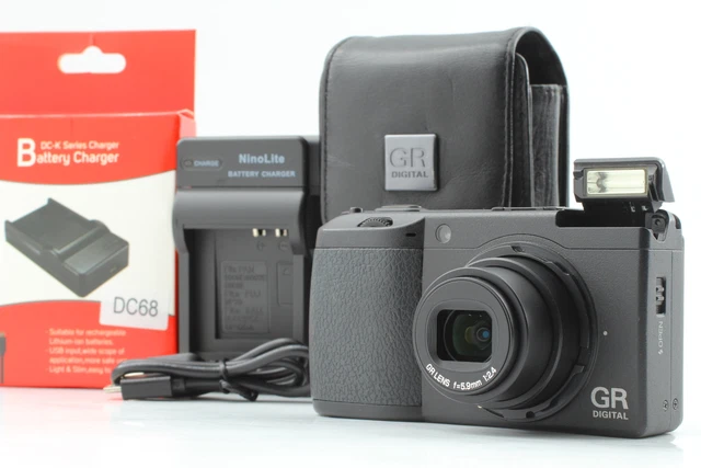 [Near MINT+] RICOH GR DIGITAL II 10.1MP Digital Camera Black From JAPAN