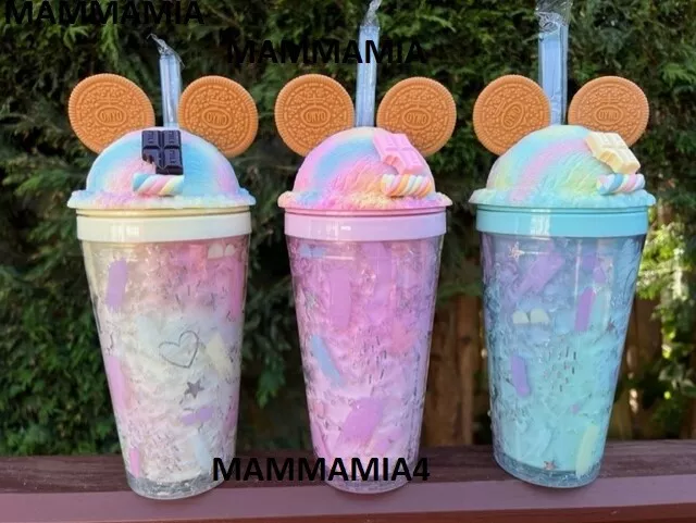 Disney Ice Cream Dome Lid Inspired Mickey Mouse Cookie Ears Tumbler Cup