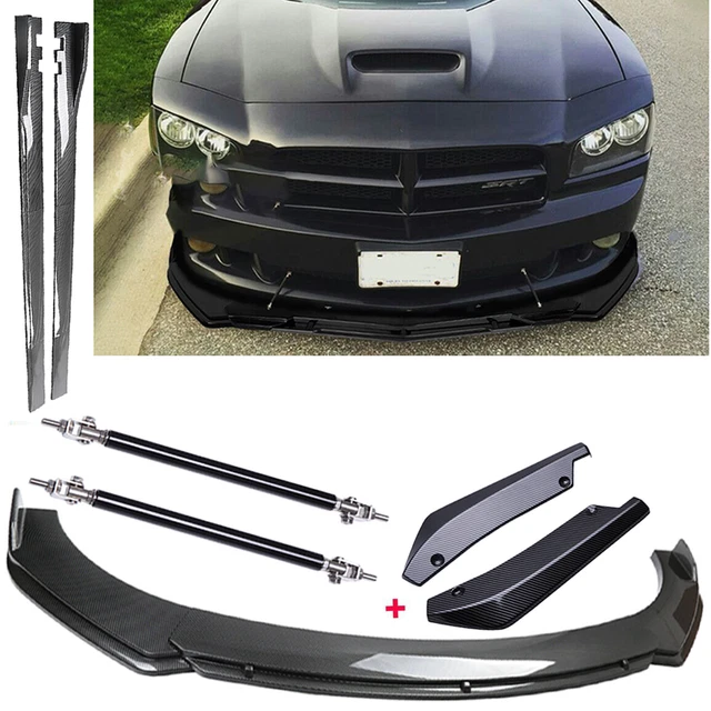 CARBON FIBER FRONT Bumper Rear Splitter Spoiler Side Skirt For Dodge