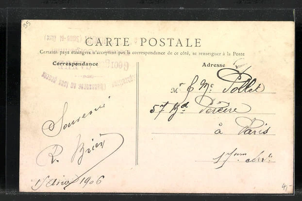 CPA Theméricourt, Le Chateau et Place de l'Eglise 1906 2