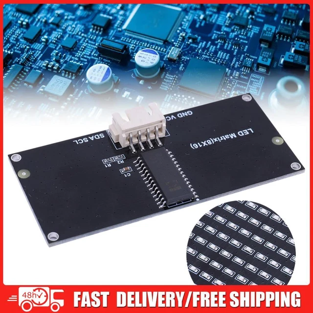 8X16 LED CONTROL Module I2C Communication Display Module 3.3-5V with ...