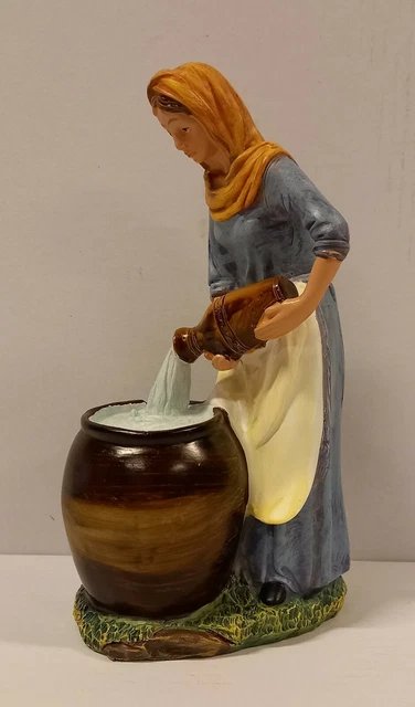 Lot De 10 Figurines De Crèche En Résine - 15 Cm - Joseph, Marie, Jésus, Rois Mages, Animaux - Décoration Traditionnelle De Noël