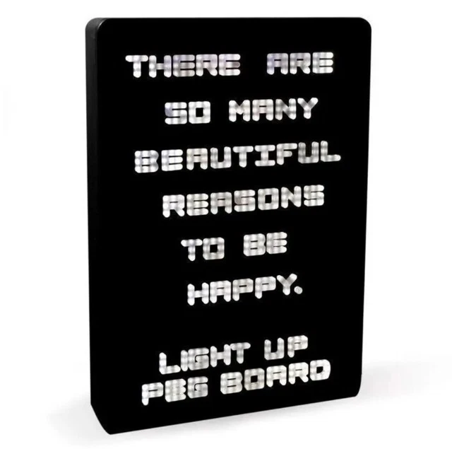 LIGHT UP PEG Board Personalized Message Board 200 Letters & Numbers