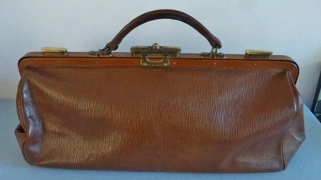 Sac à Main Ancien En Cuir Marron - Style Bandoulière, Sans Marque, Occasion