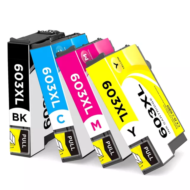 4 Ink Cartridges Fits For Epson WorkForce WF-2810 WF-2830 WF-2835 WF-2850 603 XL