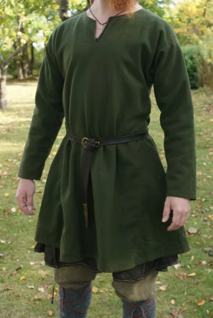 X MASGIFT Medieval Tunica Celtic  With Full Sleeves Renaissance Shirt SCA LARP