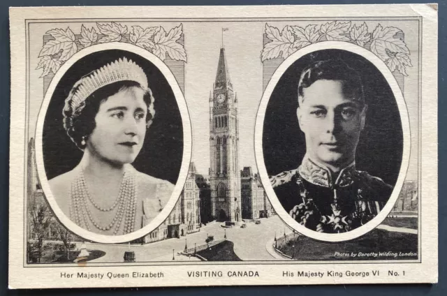 Vintage Postcard 1939 Queen Elizabeth & King George VI Visit Canada PC Trifecta!