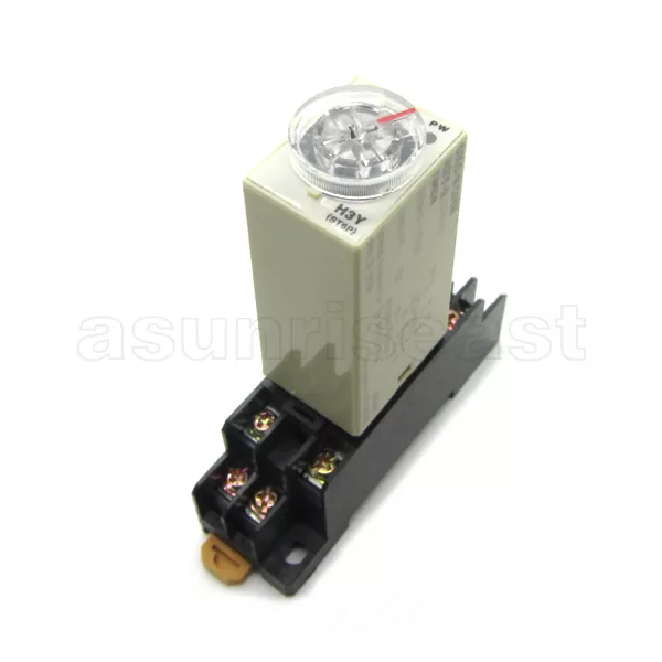 H3Y-2 Power ON Time Delay Relay Timer 1S - 60S 12V 24V 220V DPDT + Socket Base