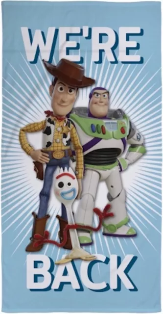 DISNEY TOY STORY ~   "We're Back"  Beach Towel Licensed New Tags
