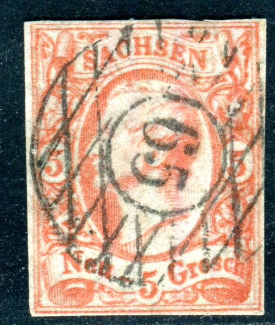 SACHSEN 1856 12ax gestempelt + STEMPEL 65 BEFUND VAATZ BPP (M1813