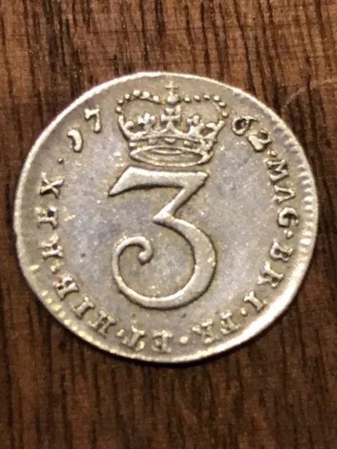 1762 King George III Three Pence