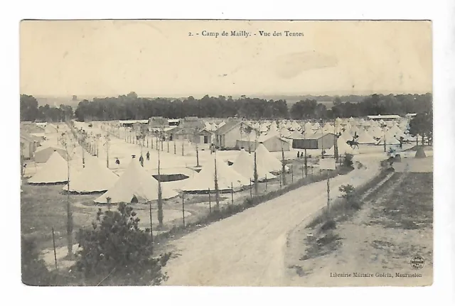 France carte postale ancienne Camp de Mailly  vue des tentes