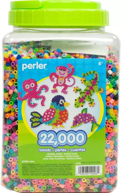 Perler Beads 22,000 Count Bead Jar Multi-Mix Colors - 17000