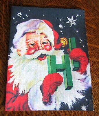 8 PACK Vintage Style SANTA SAYS 'HI' Christmas Cards - Handmade - Retro -  