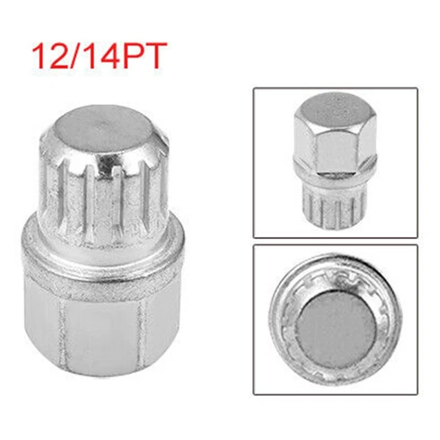 Facile à manipuler 1214PT solide auto antivol verrouillage de roue écrou clé