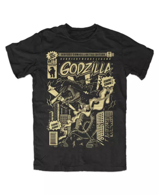 Godzilla comic T-Shirt Herren japan nippon kaiju kanji blu-ray tokyo Gojira toki