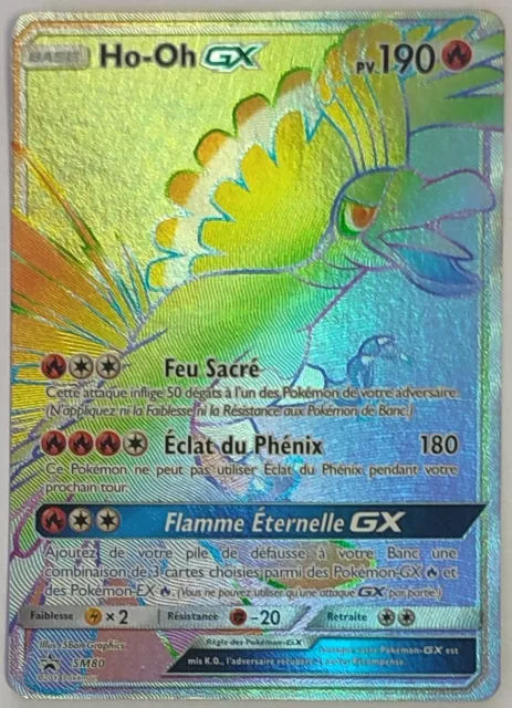 Carte Pokémon Ho-Oh Gx SM80 Promo Rainbow SL3.5 : Légendes Brillantes Neuve FR