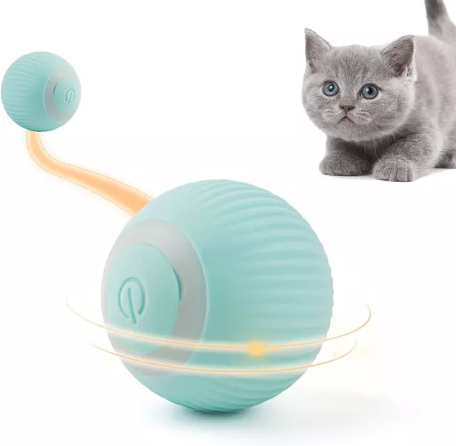 Gatto Palla Automatica, Palla Giocattolo Gatti per Gatti Con Luci a LED Palline