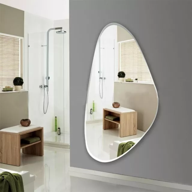 Frameless Asymmetric Decorating Mirror Irregular Shape Beveled Wall Mirror Moder