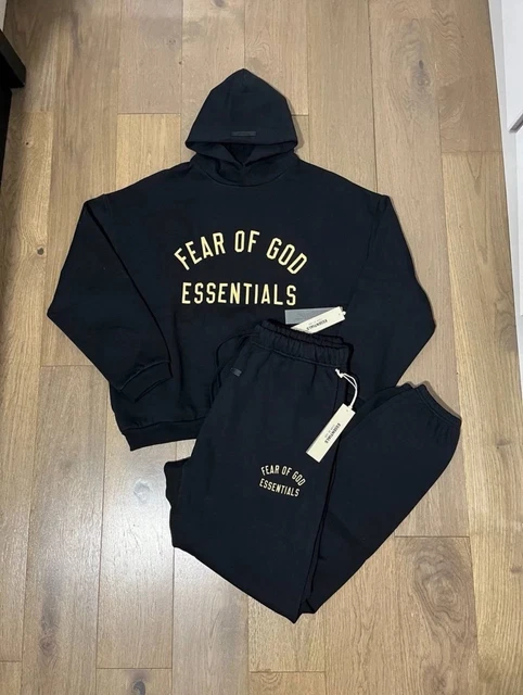 ESSENTIALS FOG FW24 Fear of God Full Tracksuit Black/Gold -Brand New ...