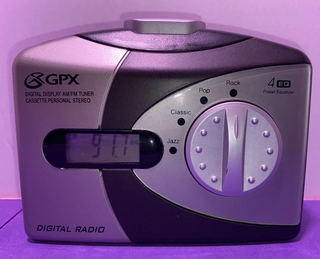 VTG GPX WDP3504 AM/FM Walkman 4EQ Radio/Cassette Player Digital Tested