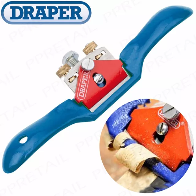 DRAPER HEAVY DUTY ADJUSTABLE SPOKE SHAVE PLANER Woodwork Deburr Spoke Tool Curve