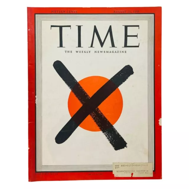 VTG Time Magazine August 20 1945 Vol 46 No. 8 The Fall of Japan WWII