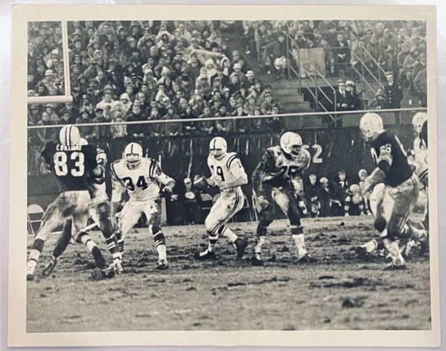 1971 ABC TV Photo Type 1-Baltimore Colts NFL Johnny Unitas vs Green Bay Packers