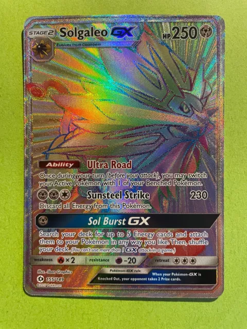  Pokemon - Solgaleo-GX - 155/149 - Secret Rare : Toys