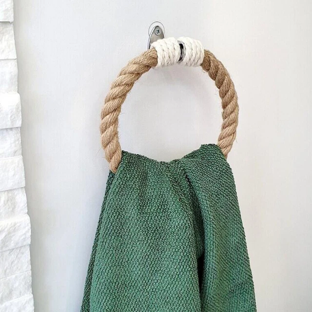Rustic Style Towel Rings Hand Towel Holder Towel Rack Macrame Decor Bohemia 9