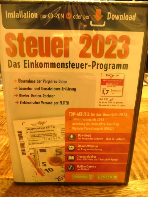 ALDI STEUER 2023 Das EinkommensteuerProgramm, CD Neu & OVP EUR 9,60