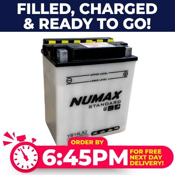 Chrome Battery YB14L-A2 Motorcycle Battery – Fits Kawasaki Vulcan 750, Ninja ZX750