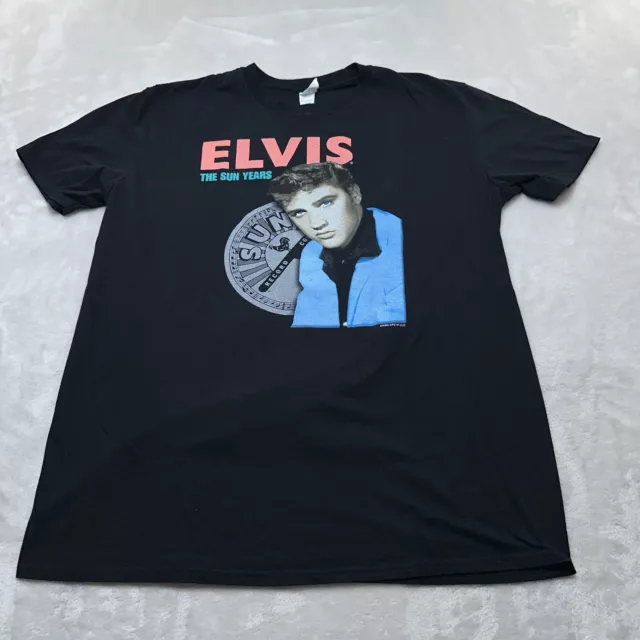 Elvis Presley Shirt Mens Extra Large XL Black Sun Years Graphic Licensed