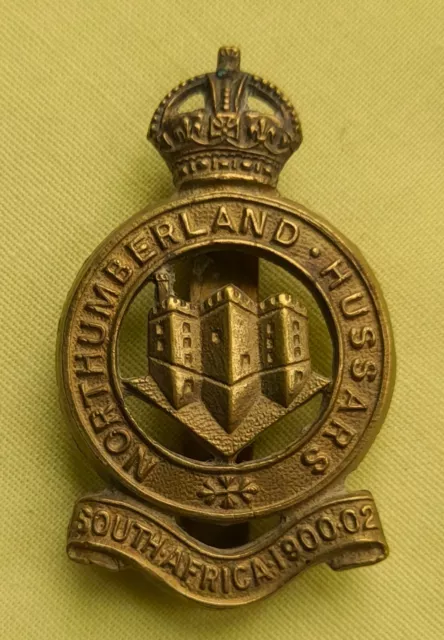 Brass Kc Northumberland Hussars Cap Badge - C278